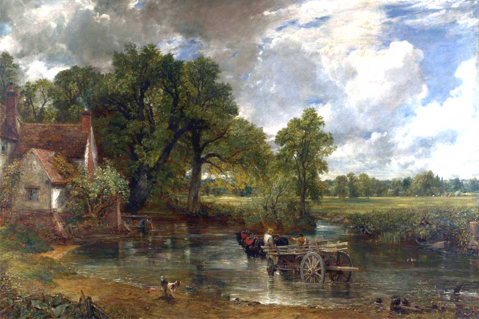 . El carro de heno (The Hay Wain) (1821) Ubicada en la National Gallery de Londres, esta obra es uno de los iconos más queridos y célebres del arte británico