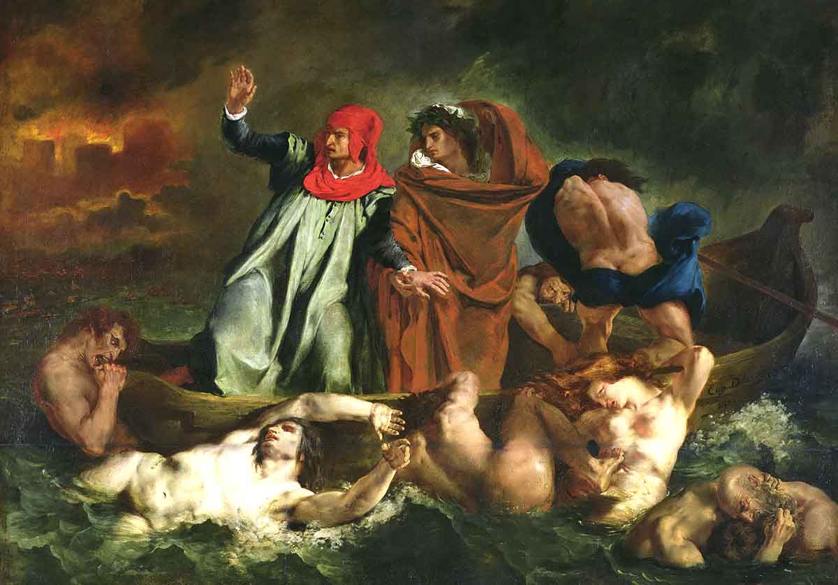 Delacroix : La barca de Dante (1822) Fue la obra con la que debutó con apenas 24 años en el Salón de París