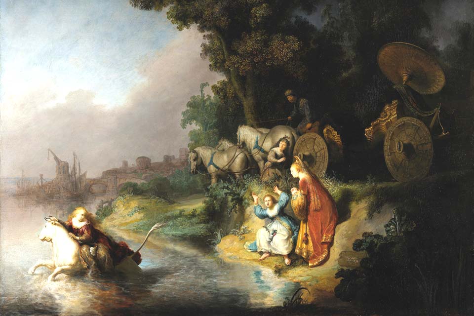 Rembrandt, el rapto de europa, cuadro alegórico de Rembrandt.