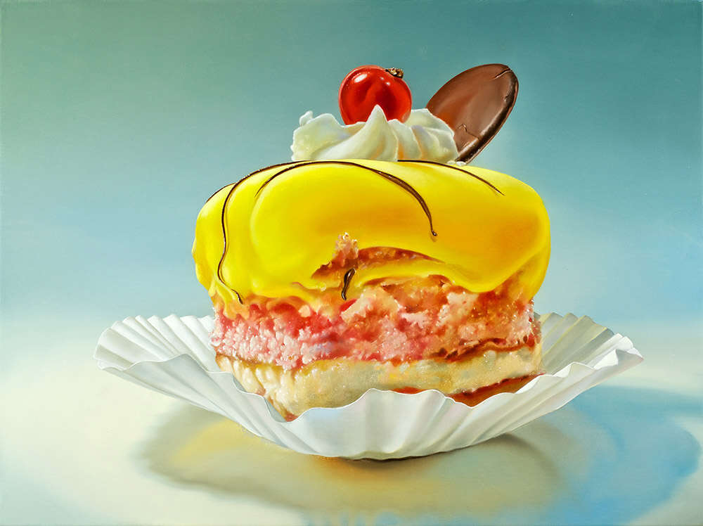 Tjalf Sparnaays pintura hiperrealista de comida