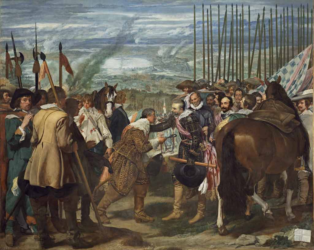 Uno de los cuadros más famosos de Velázquez , rendicion de Breda, también llamado el cuadro de las lanzas.