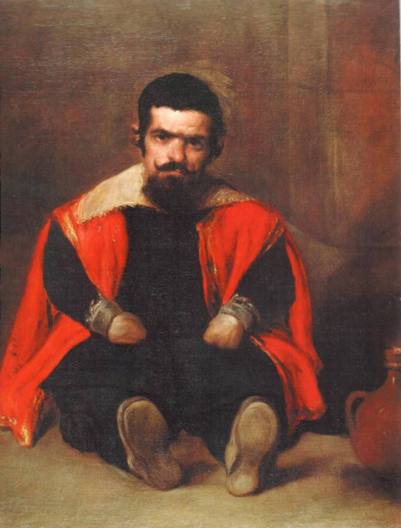 Retrtato de el bufon don sebastian de Morra, bufón del Rey. Cuadro de Velázquez.
