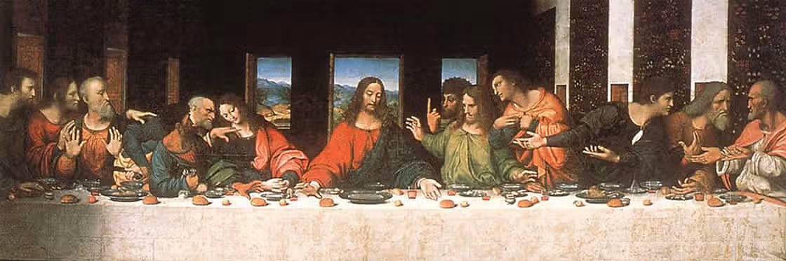 La última cena de Jesucristo de Leonardo Da Vinci