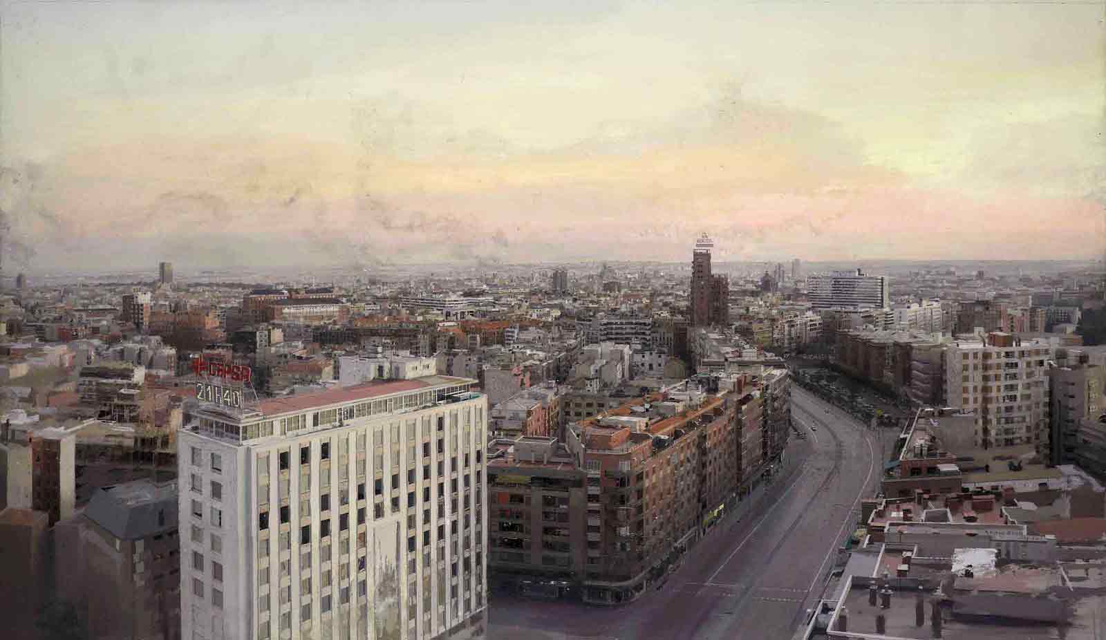 madrid desde torres blancas, una de las principales obras de Antonio Lopez