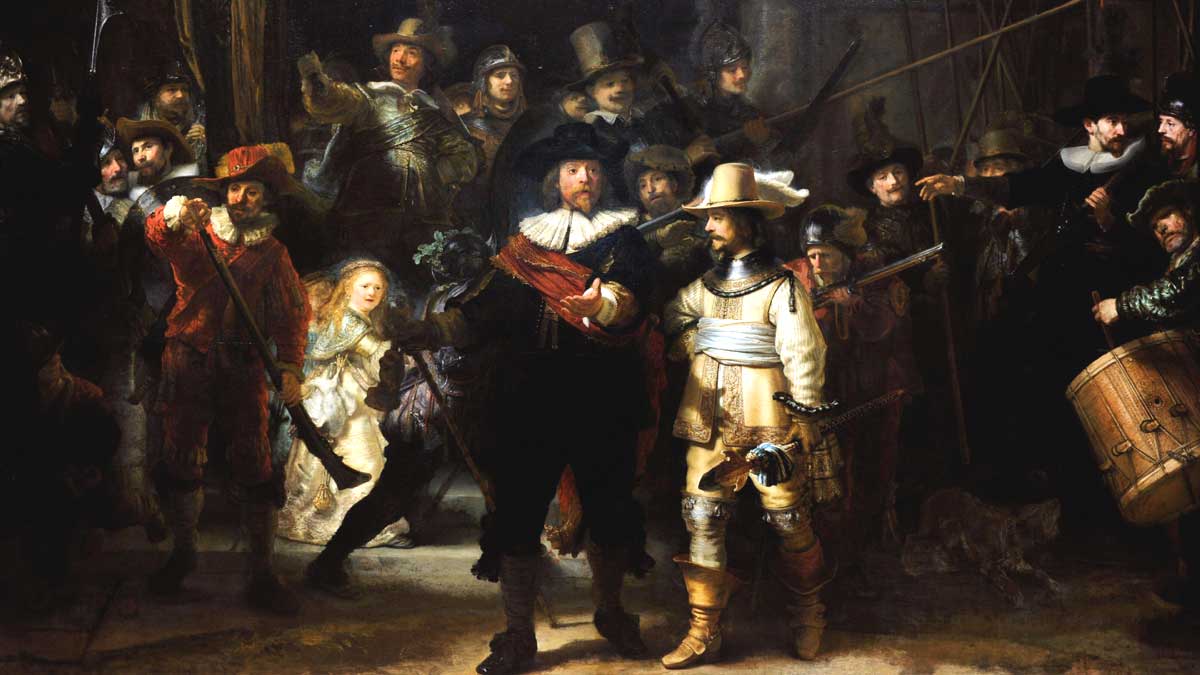 Ronda de noche de Rembrandt, es te cuadros supuso el inicio de las desgracias y la ruina del pintor. Su mujer falleció y dejo de recibir encargos.